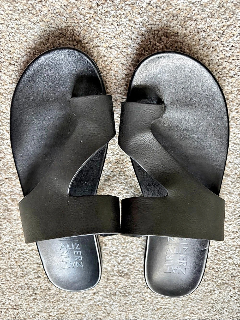 Naturalizer Genn Drift Slide Sandal Black Sandals US 9M
